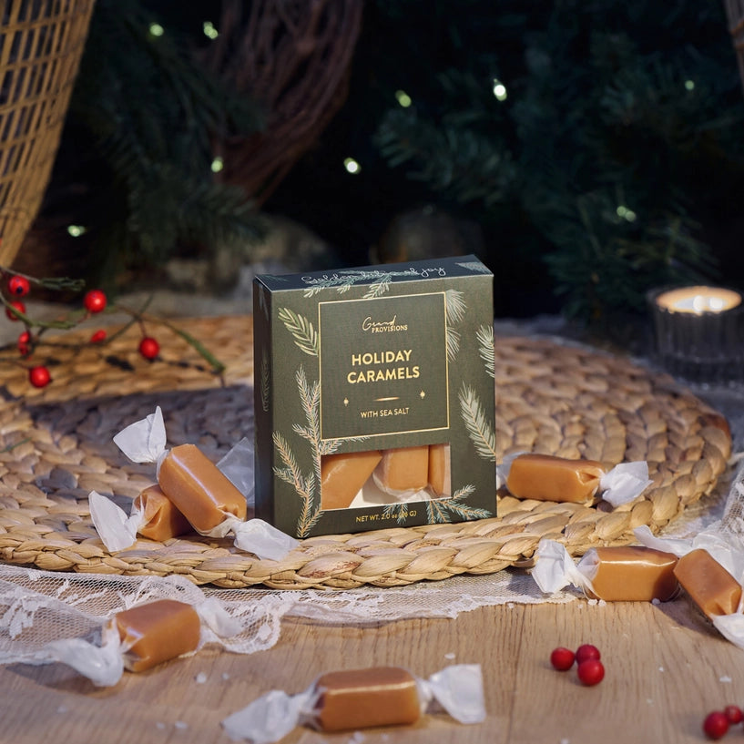 Creamy + Soft Holiday Caramels with Sea Salt