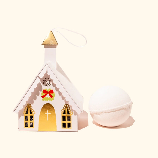 Christmas Village Ornament + Bath Bomb