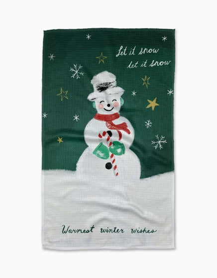 Vintage Snowman Tea Towel