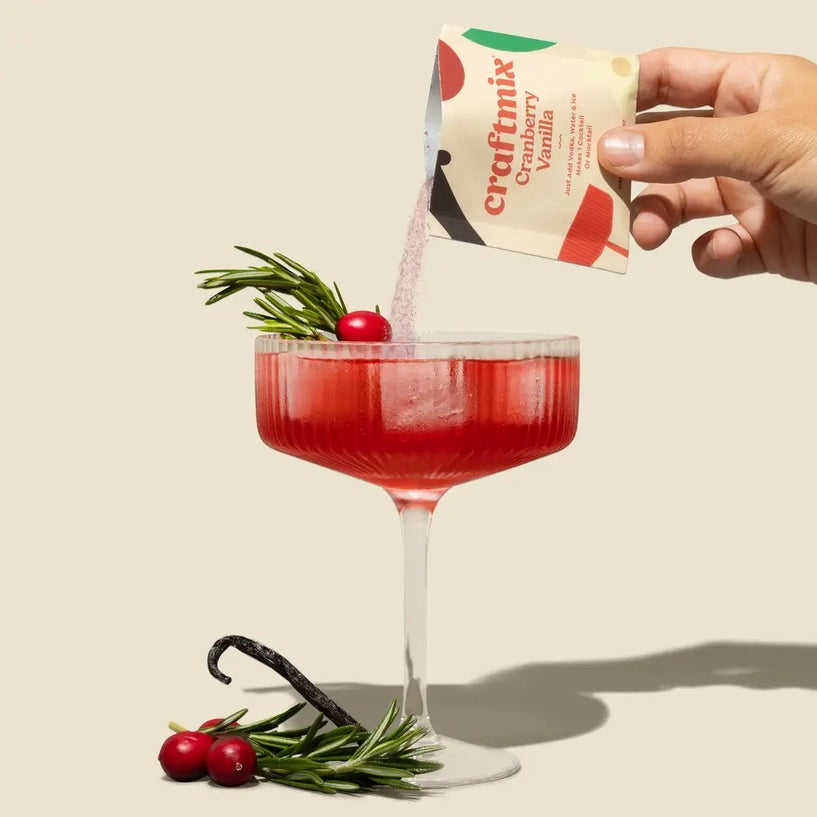 Cranberry Vanilla Cocktail Mixer | 6 Servings Multipack