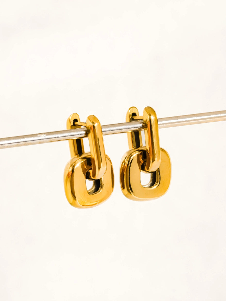 Arliss 18K Gold Non-Tarnish Link Drop Earring | 2 Colors