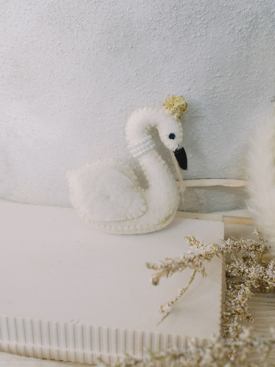Swan Princess Felt Ornament