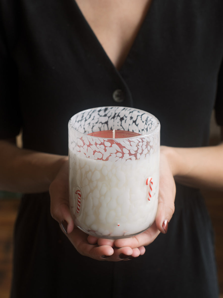 Candy Cane Icon Candle