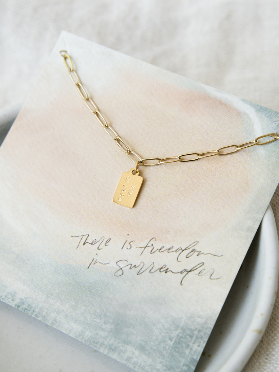 Rest in Him Necklace