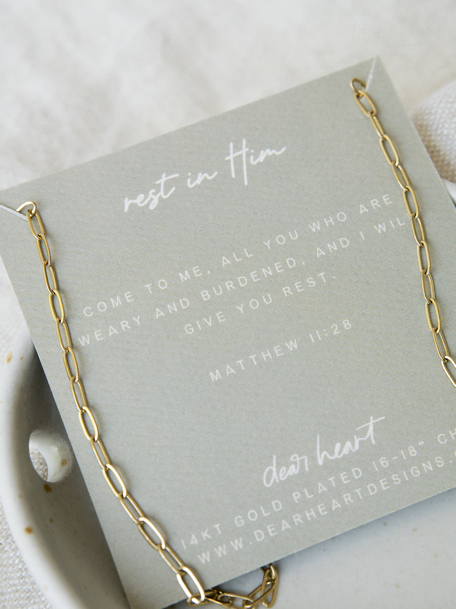 Rest in Him Necklace