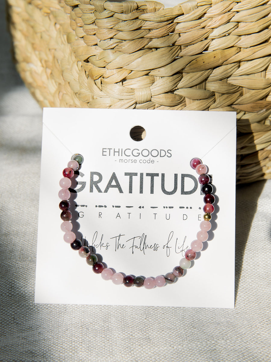 Morse Code Bracelet | Gratitude | 2 Colors