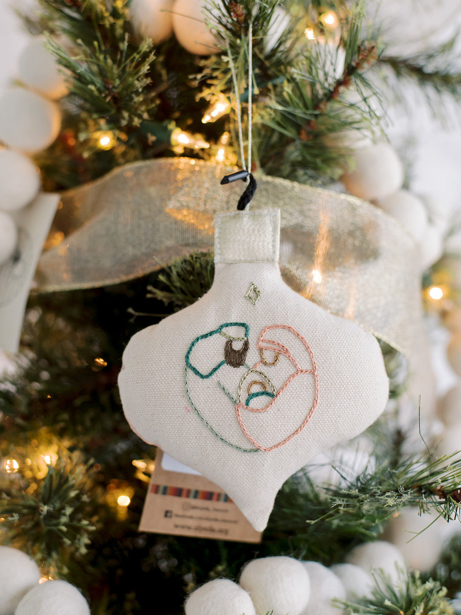 Embroidered Nativity Ornament