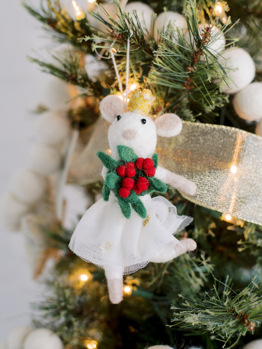 Ballerina Mouse Ornament